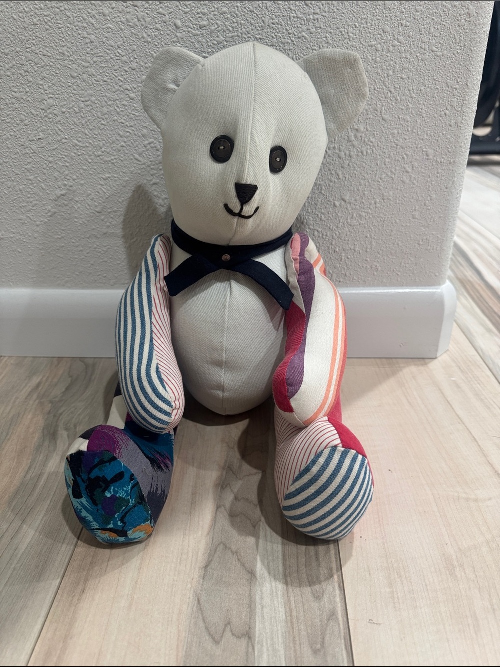 Vintage The Patchwork Bear Multicolor Plush Bear – 17 inches